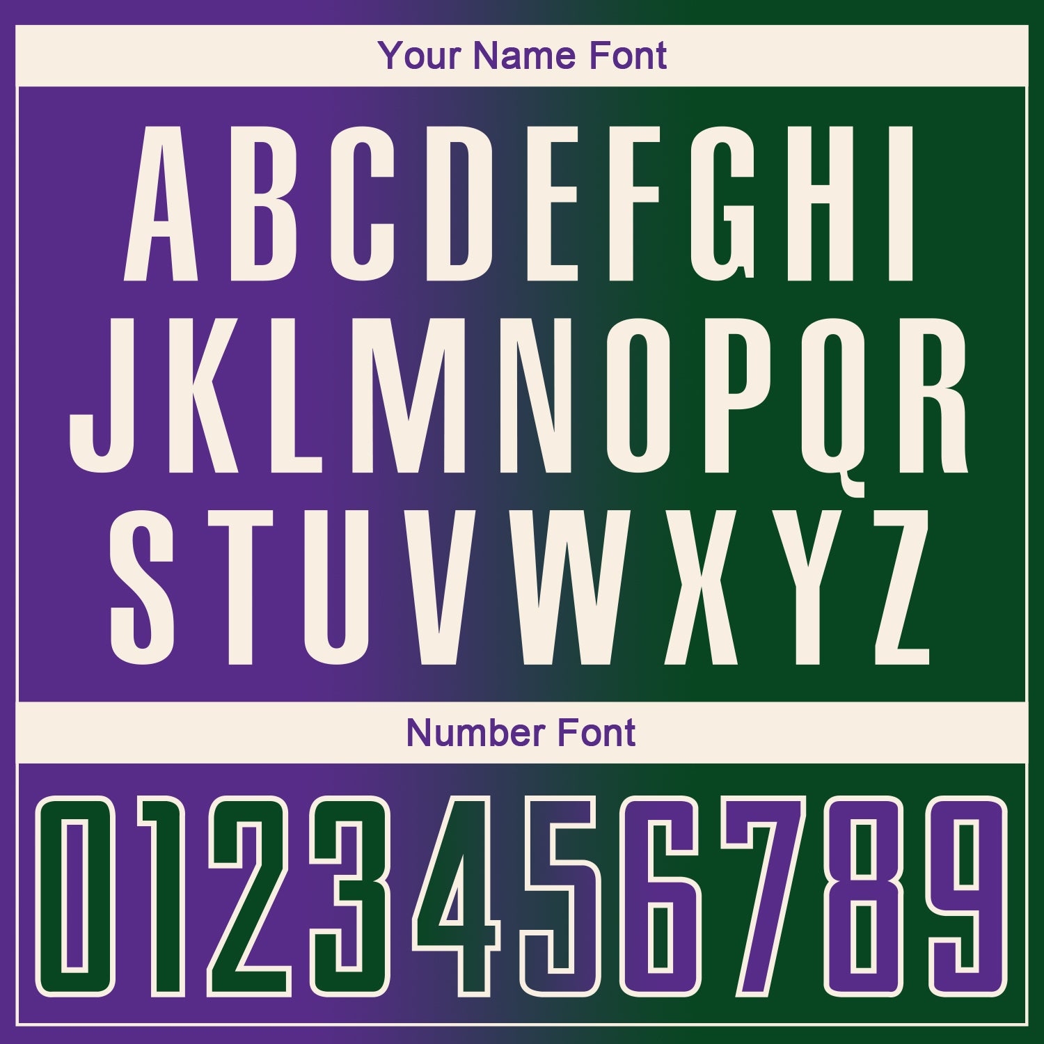 Custom Green Purple-Cream Sublimation Gradient Fashion Soccer Uniform Jersey