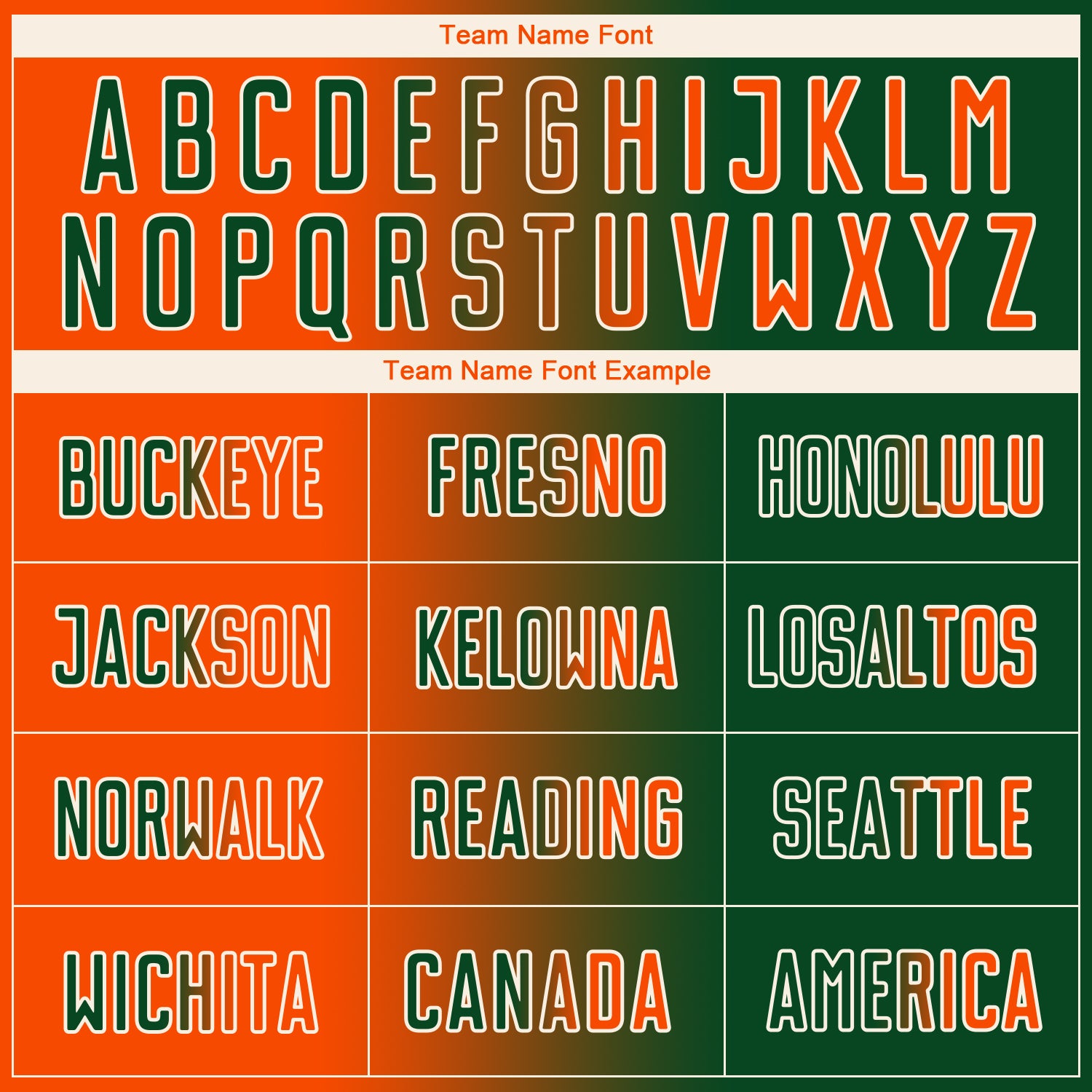 Custom Green Orange-Cream Sublimation Gradient Fashion Soccer Uniform Jersey