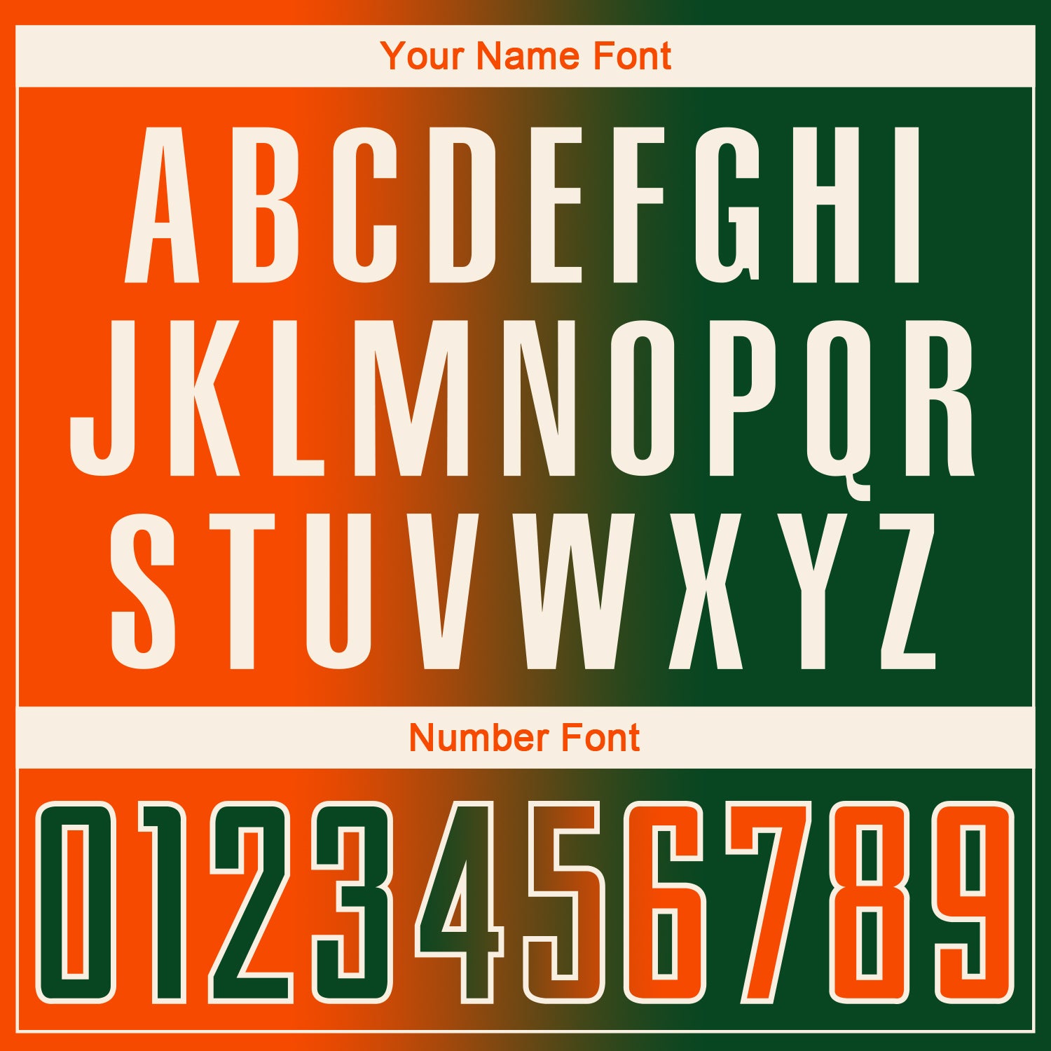 Custom Green Orange-Cream Sublimation Gradient Fashion Soccer Uniform Jersey