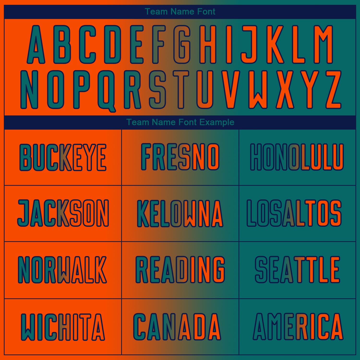 Custom Teal Orange-Navy Sublimation Gradient Fashion Soccer Uniform Jersey