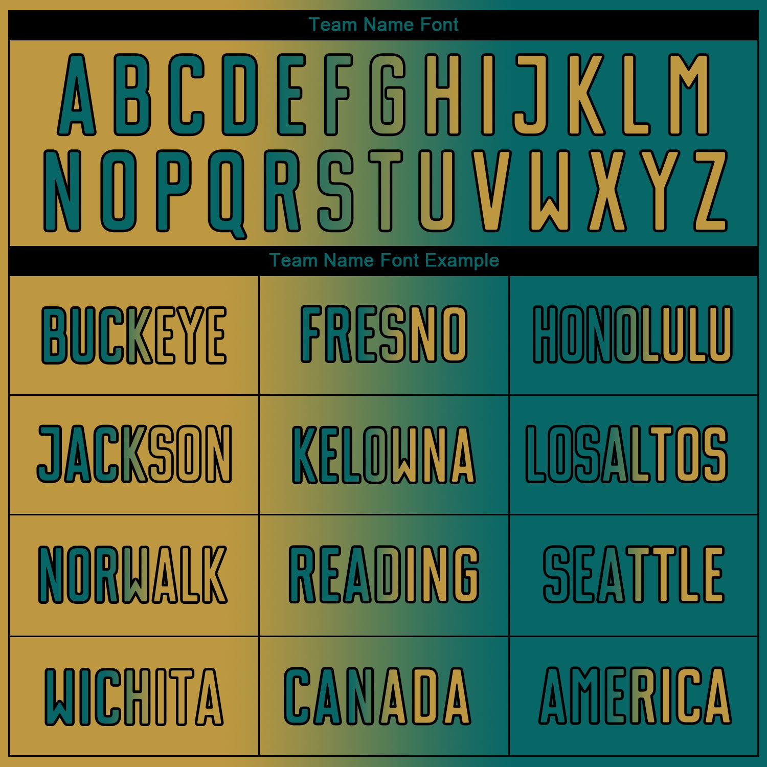 Custom Teal Old Gold-Black Sublimation Gradient Fashion Soccer Uniform Jersey