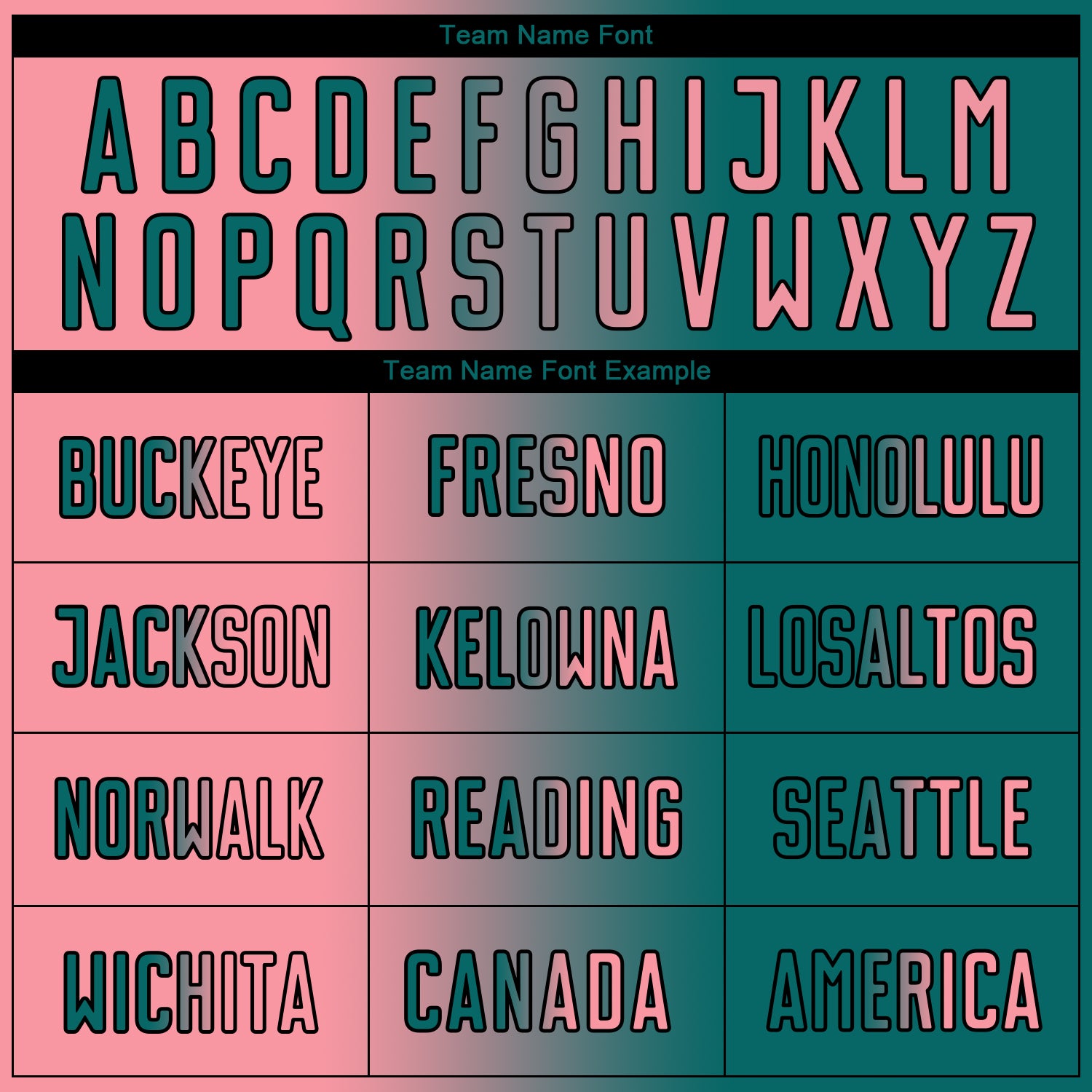 Custom Teal Medium Pink-Black Sublimation Gradient Fashion Soccer Uniform Jersey