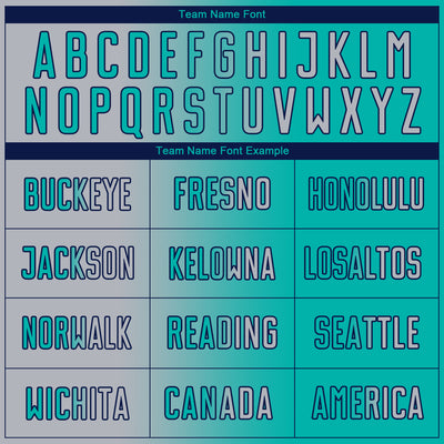 Custom Aqua Gray-Navy Sublimation Gradient Fashion Soccer Uniform Jersey