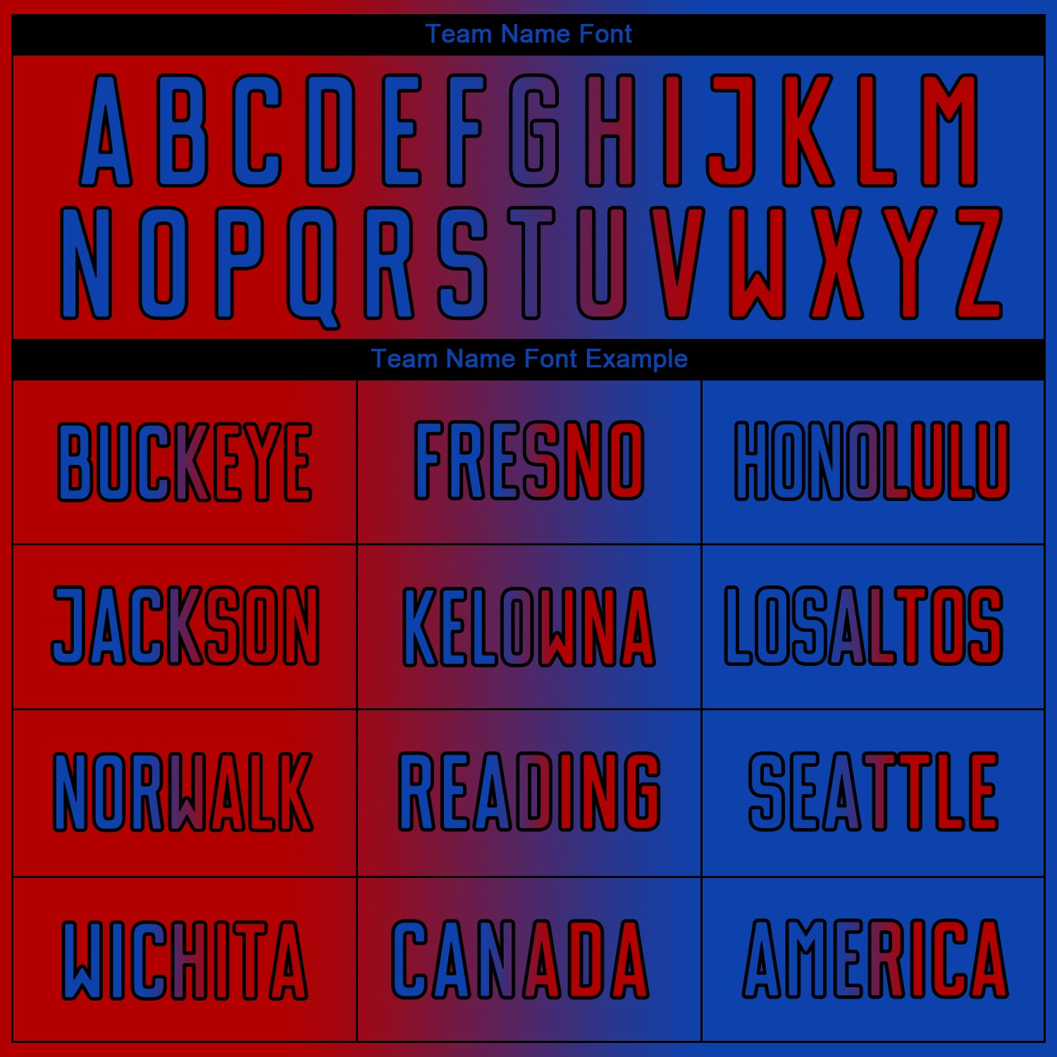 Custom Thunder Blue Red-Black Sublimation Gradient Fashion Soccer Uniform Jersey