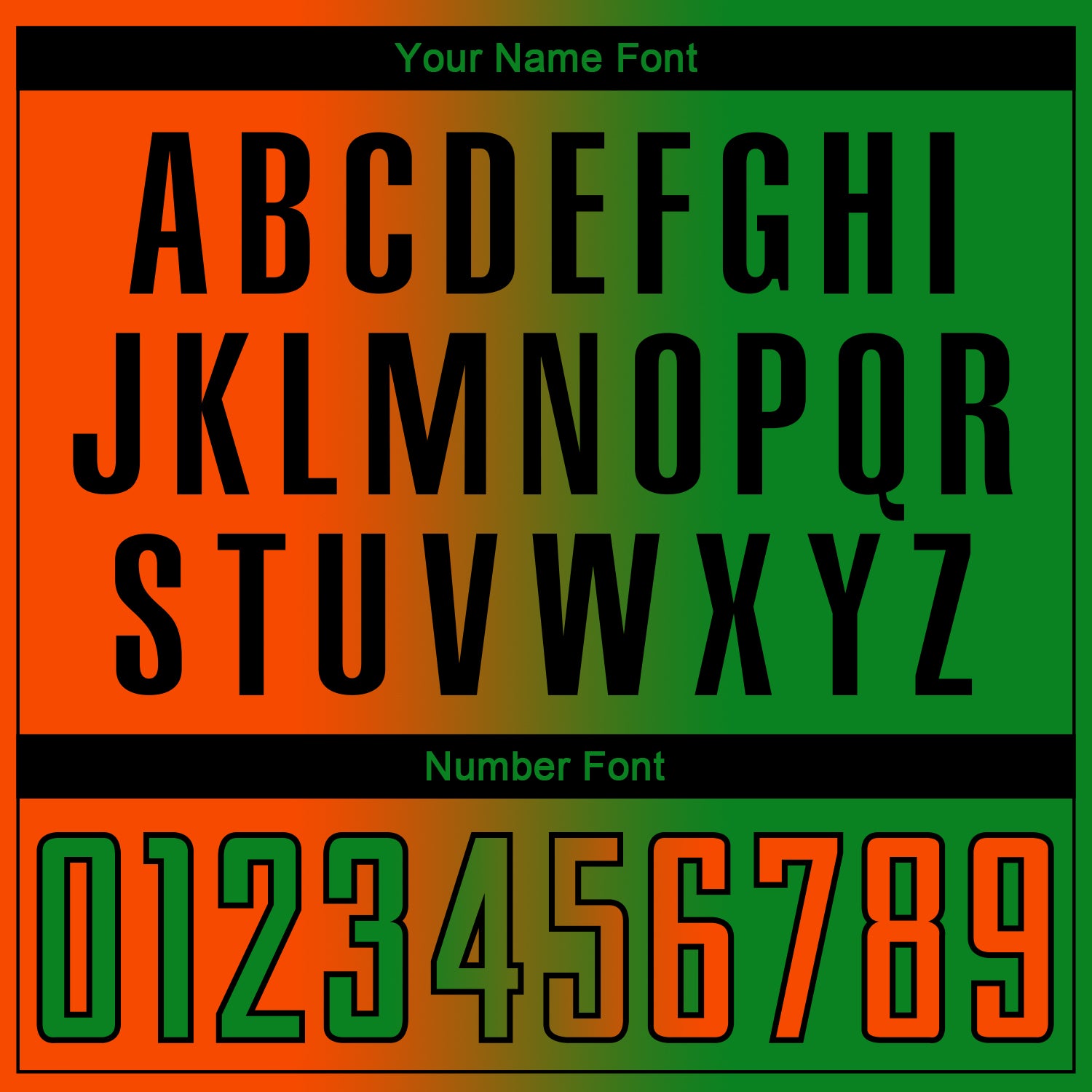 Custom Grass Green Orange-Black Sublimation Gradient Fashion Soccer Uniform Jersey