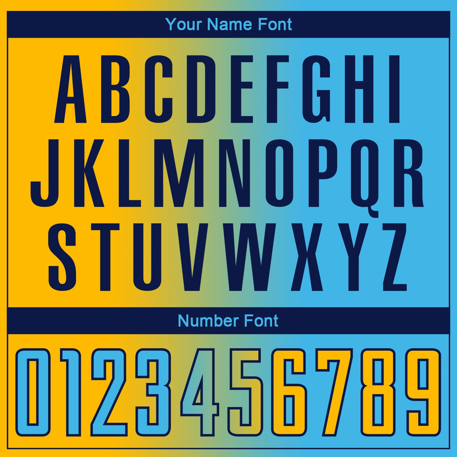 Custom Sky Blue Gold-Black Sublimation Gradient Fashion Soccer Uniform Jersey