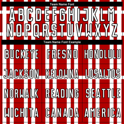 Custom Red White-Black Stripe Line Sublimation Soccer Uniform Jersey