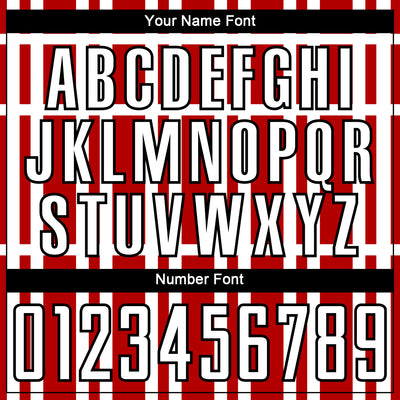 Custom Red White-Black Stripe Line Sublimation Soccer Uniform Jersey