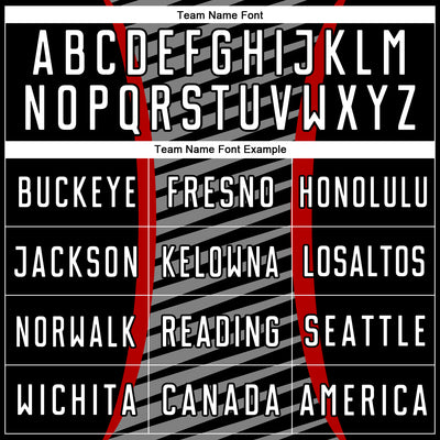 Custom Red White-Black Stripe Line Sublimation Soccer Uniform Jersey