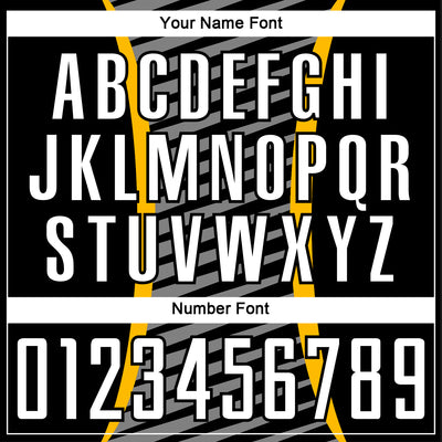 Custom Gold White-Black Stripe Line Sublimation Soccer Uniform Jersey