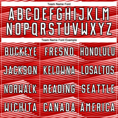 Custom Red White-Black Stripe Line Sublimation Soccer Uniform Jersey