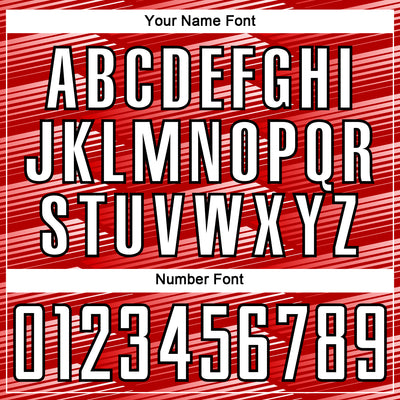 Custom Red White-Black Stripe Line Sublimation Soccer Uniform Jersey