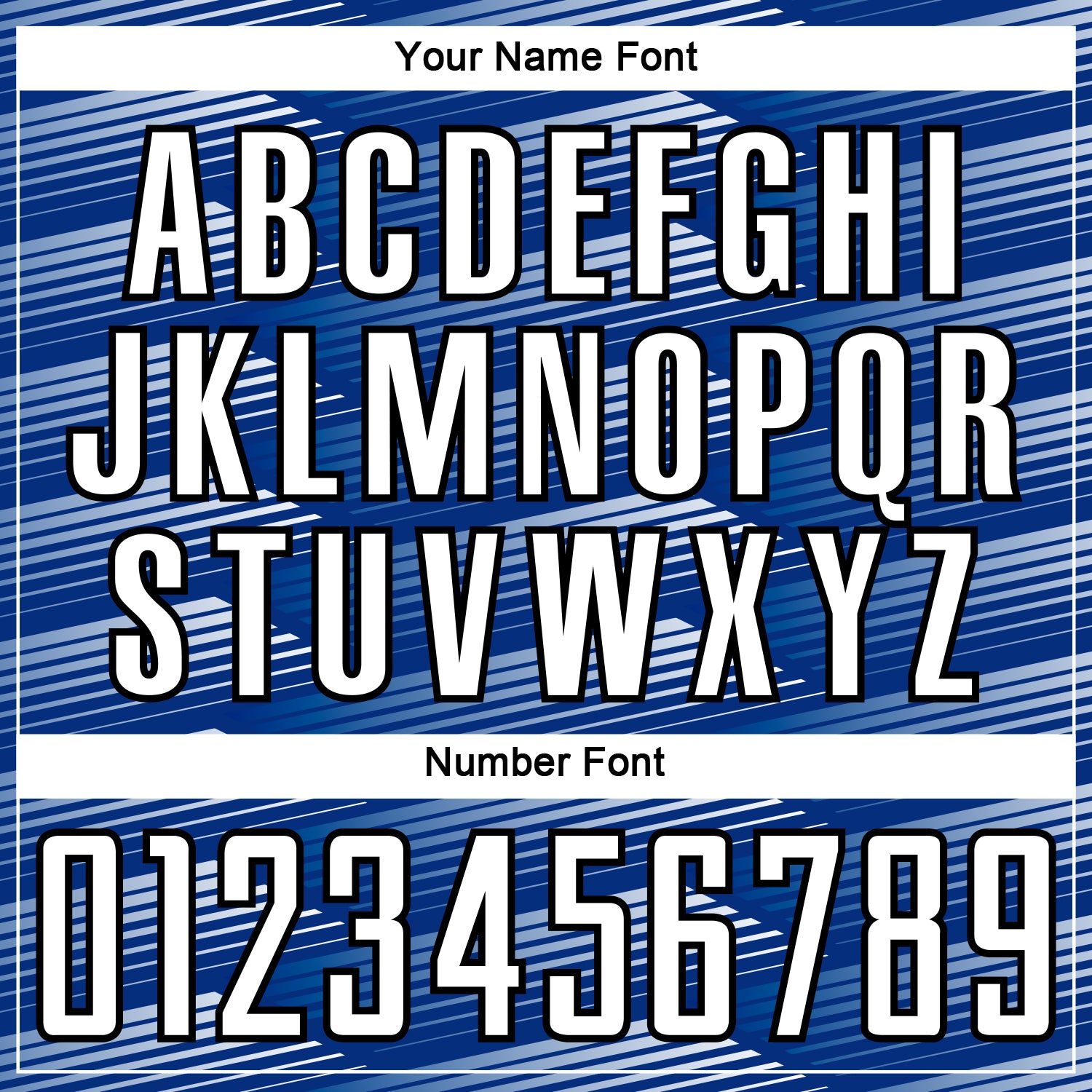 Custom Royal White-Black Stripe Line Sublimation Soccer Uniform Jersey