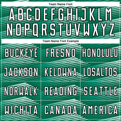 Custom Kelly Green White-Black Stripe Line Sublimation Soccer Uniform Jersey