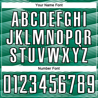 Custom Kelly Green White-Black Stripe Line Sublimation Soccer Uniform Jersey