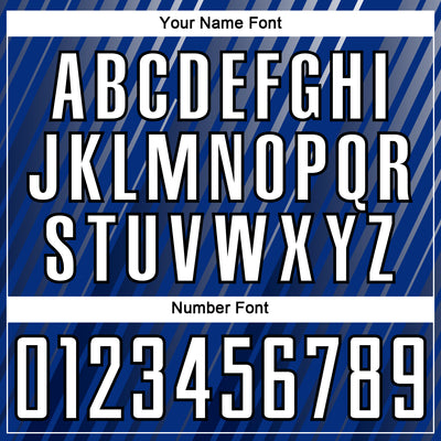 Custom Royal White-Black Stripe Line Sublimation Soccer Uniform Jersey