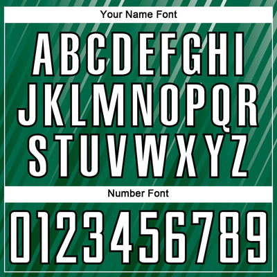 Custom Kelly Green White-Black Stripe Line Sublimation Soccer Uniform Jersey