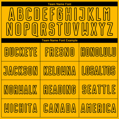 Custom Gold Black Gradient Arrow Geometric Shapes Sublimation Soccer Uniform Jersey