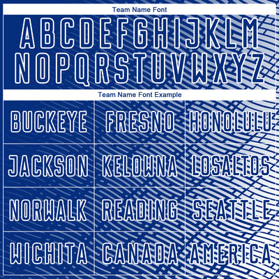 Custom Royal White Stripe Line Sublimation Soccer Uniform Jersey