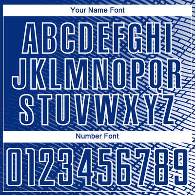 Custom Royal White Stripe Line Sublimation Soccer Uniform Jersey