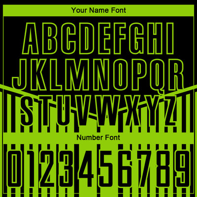 Custom Black Neon Green Stripe Line Sublimation Soccer Uniform Jersey