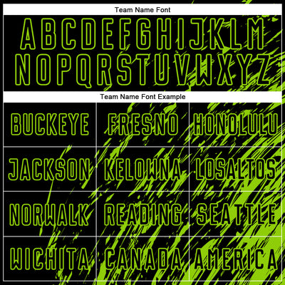 Custom Black Neon Green Splash Sublimation Soccer Uniform Jersey