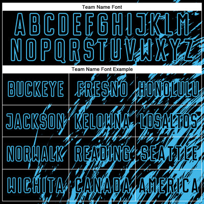 Custom Black Sky Blue Splash Sublimation Soccer Uniform Jersey