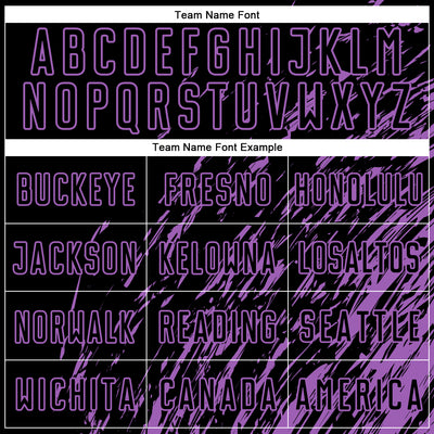 Custom Black Medium Purple Splash Sublimation Soccer Uniform Jersey