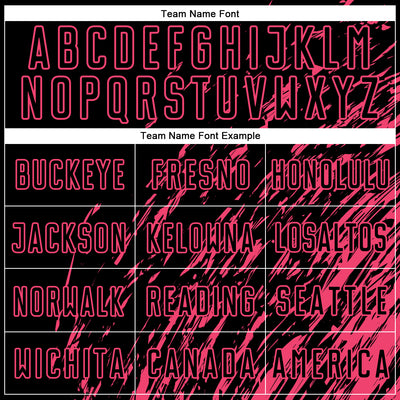 Custom Black Neon Pink Splash Sublimation Soccer Uniform Jersey