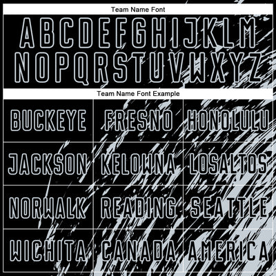 Custom Black Silver Splash Sublimation Soccer Uniform Jersey