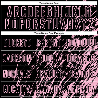 Custom Black Light Pink Splash Sublimation Soccer Uniform Jersey