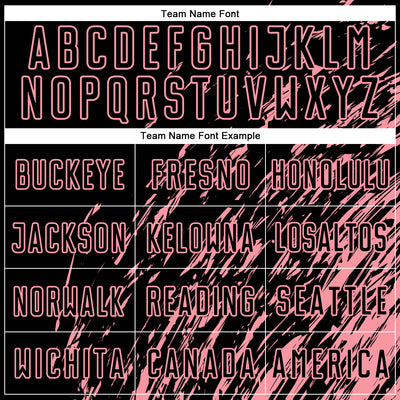 Custom Black Medium Pink Splash Sublimation Soccer Uniform Jersey