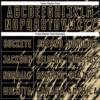 Custom Black Vegas Gold Splash Sublimation Soccer Uniform Jersey