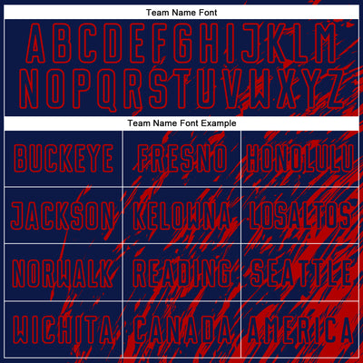 Custom Navy Red Splash Sublimation Soccer Uniform Jersey