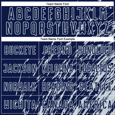 Custom Navy Silver Splash Sublimation Soccer Uniform Jersey