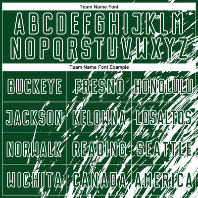 Custom Green White Splash Sublimation Soccer Uniform Jersey