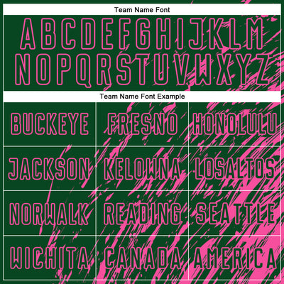 Custom Green Pink Splash Sublimation Soccer Uniform Jersey