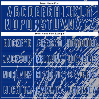 Custom Royal Gray Splash Sublimation Soccer Uniform Jersey