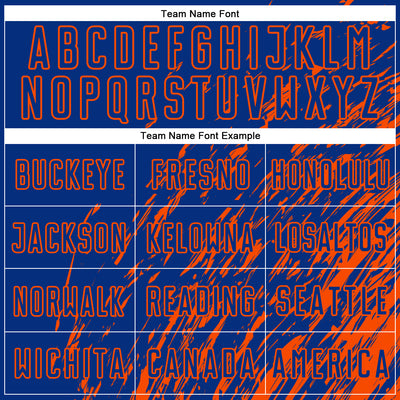 Custom Royal Orange Splash Sublimation Soccer Uniform Jersey