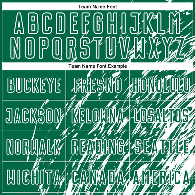 Custom Kelly Green White Splash Sublimation Soccer Uniform Jersey