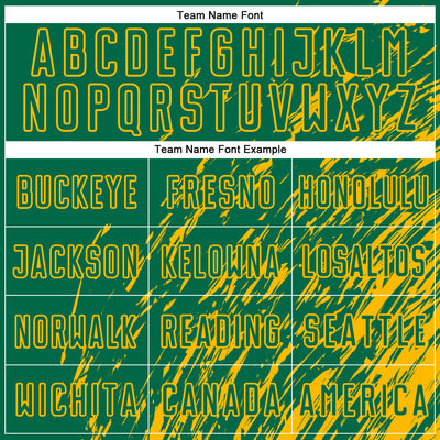 Custom Kelly Green Gold Splash Sublimation Soccer Uniform Jersey