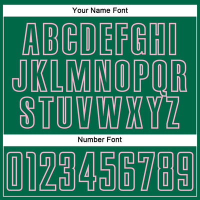 Custom Kelly Green Light Pink Splash Sublimation Soccer Uniform Jersey