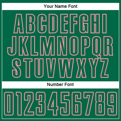 Custom Kelly Green Medium Pink Splash Sublimation Soccer Uniform Jersey