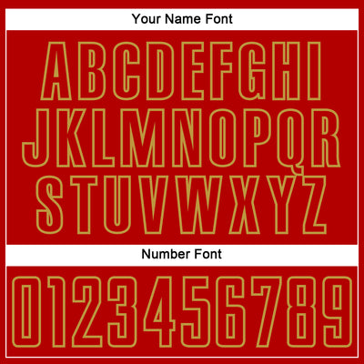 Custom Red Old Gold Splash Sublimation Soccer Uniform Jersey