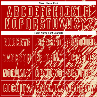 Custom Red Cream Splash Sublimation Soccer Uniform Jersey