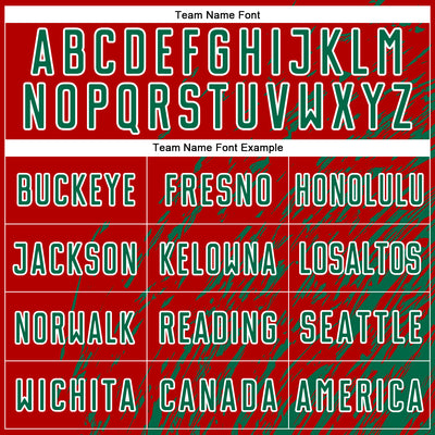 Custom Red Kelly Green-White Splash Sublimation Soccer Uniform Jersey