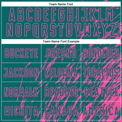 Custom Teal Pink Splash Sublimation Soccer Uniform Jersey