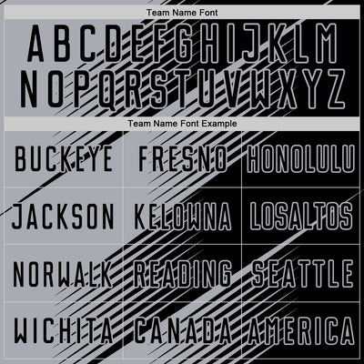 Custom Black Gray Line Sublimation Soccer Uniform Jersey