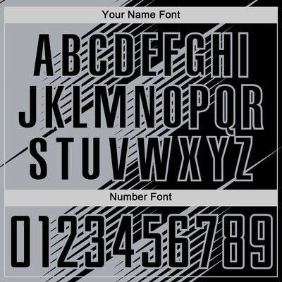 Custom Black Gray Line Sublimation Soccer Uniform Jersey