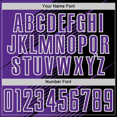 Custom Black Purple-White Line Sublimation Soccer Uniform Jersey